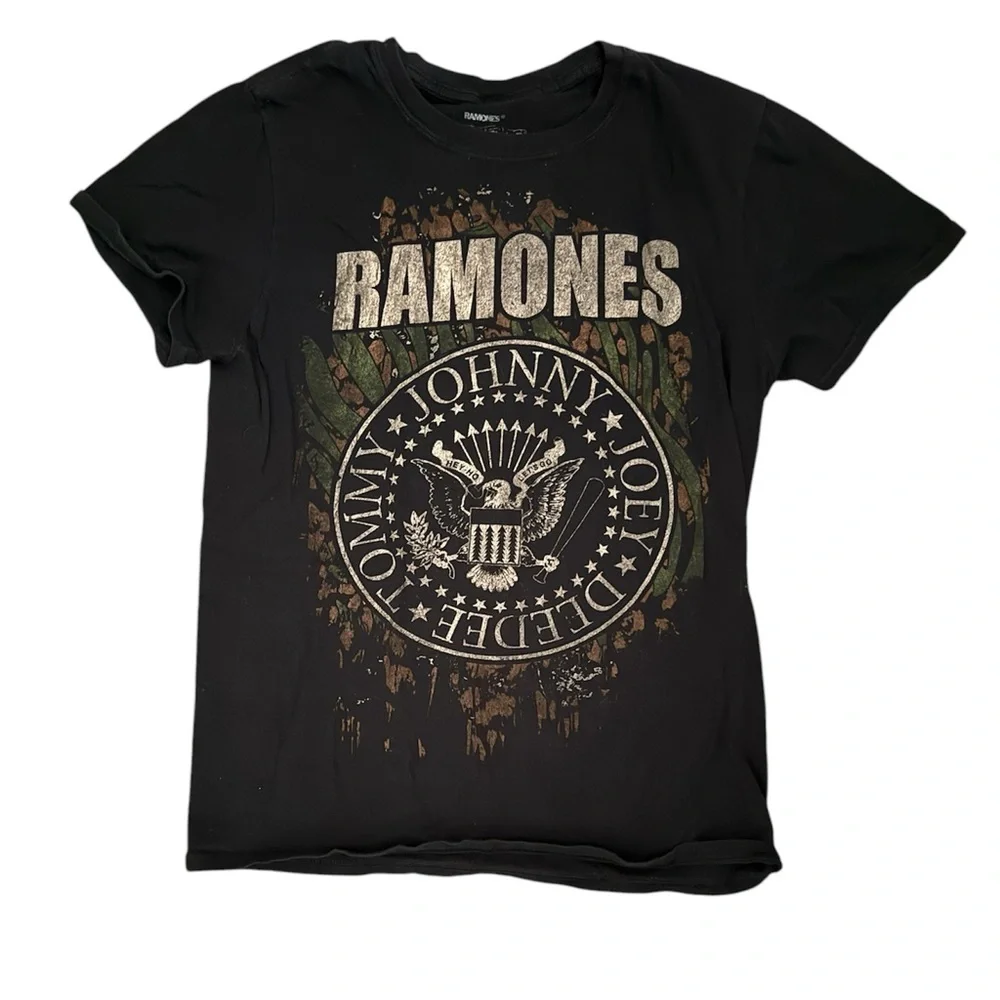 Ramones Black Graphic T-Shirt XS - Picture 1 of 4
